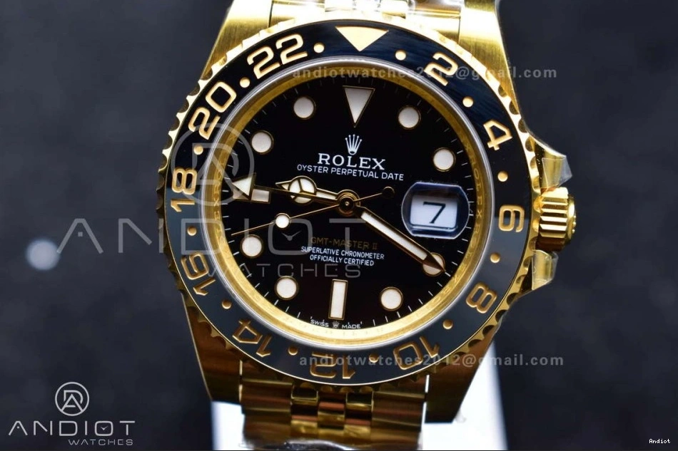 Factory Best 1:1 Black VR3285 Gold GRNR Dial Edition Gain Master II YG Bracelet CHS Weight on Jubilee 126718 GMT 0125
